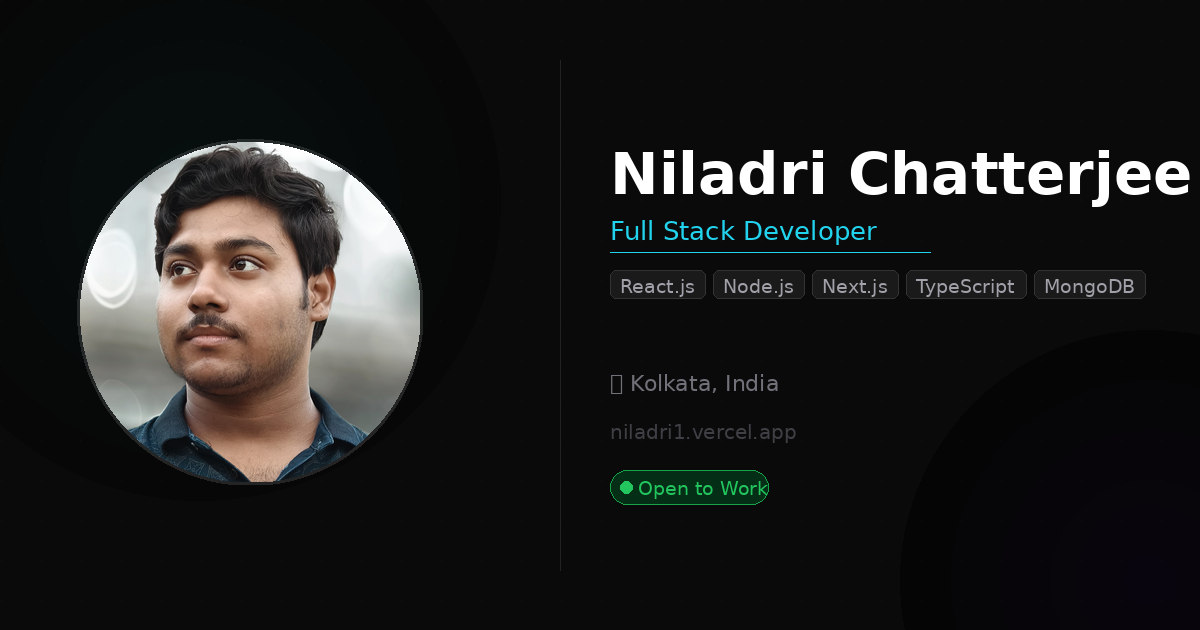 Niladri Chatterjee Portfolio Preview