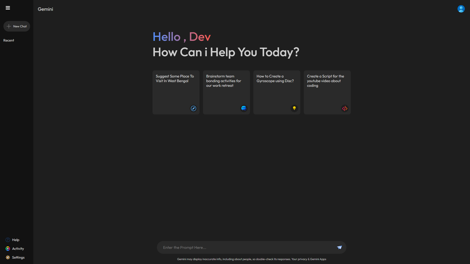Gemini Chatbot